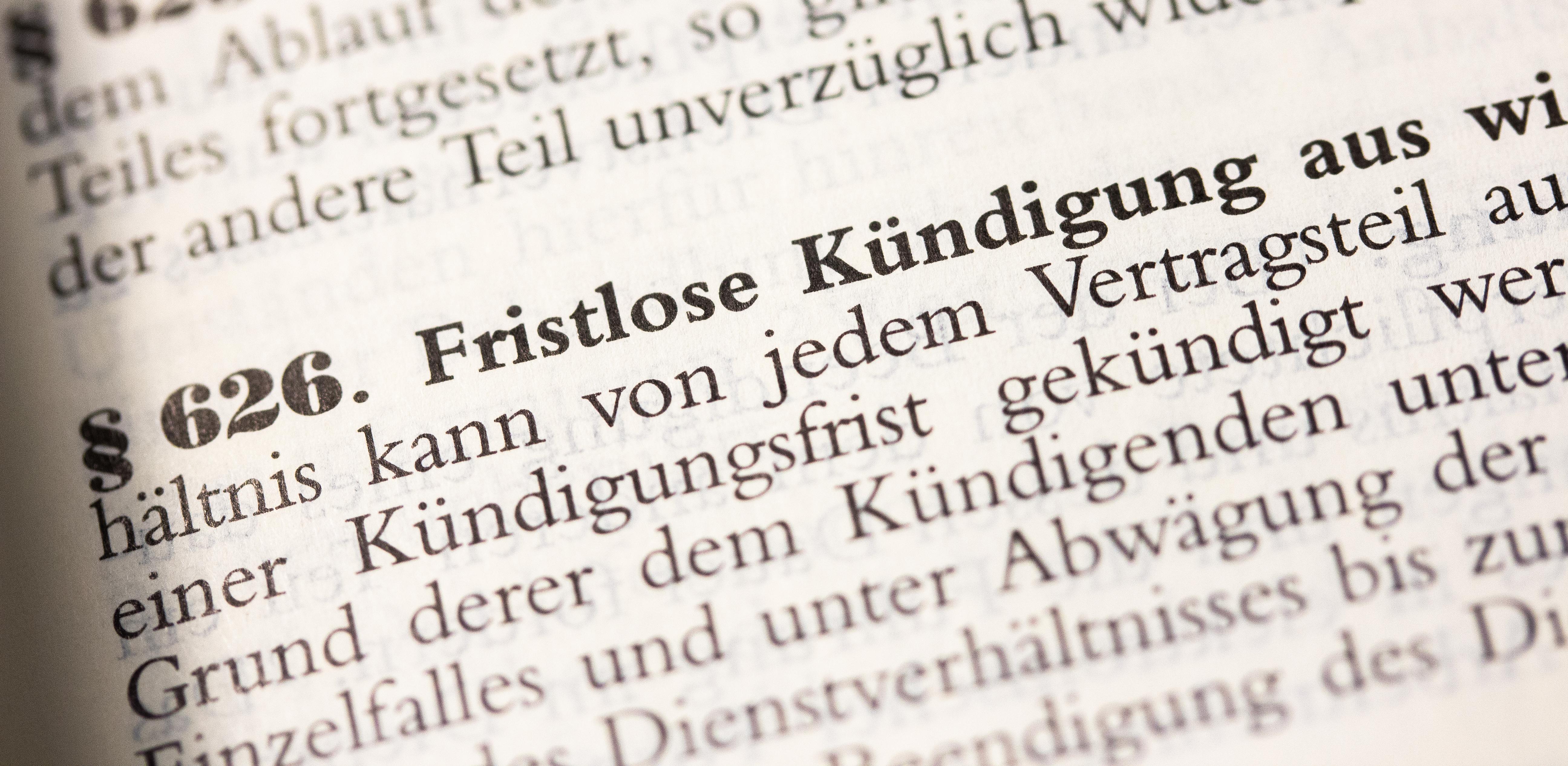 Fristlose Kündigung